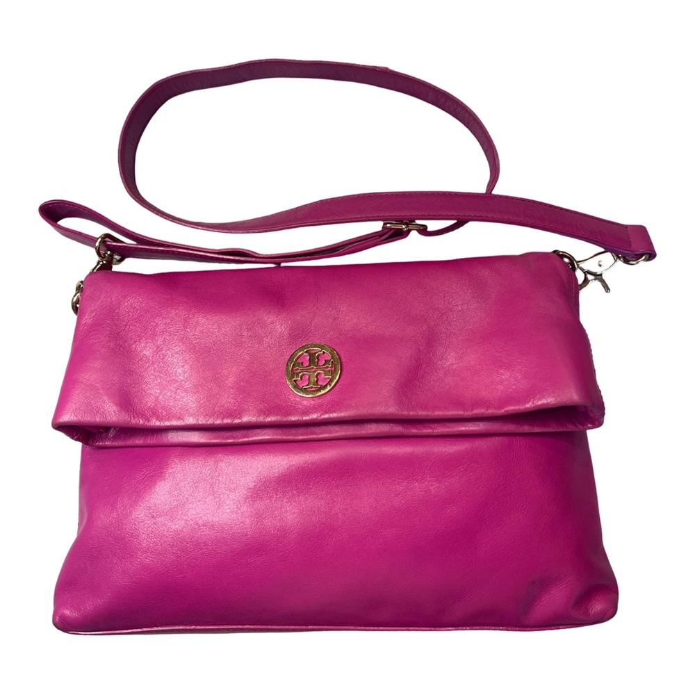 Tory Burch Pink Convertible Crossbody Bag with Adjustable Strap